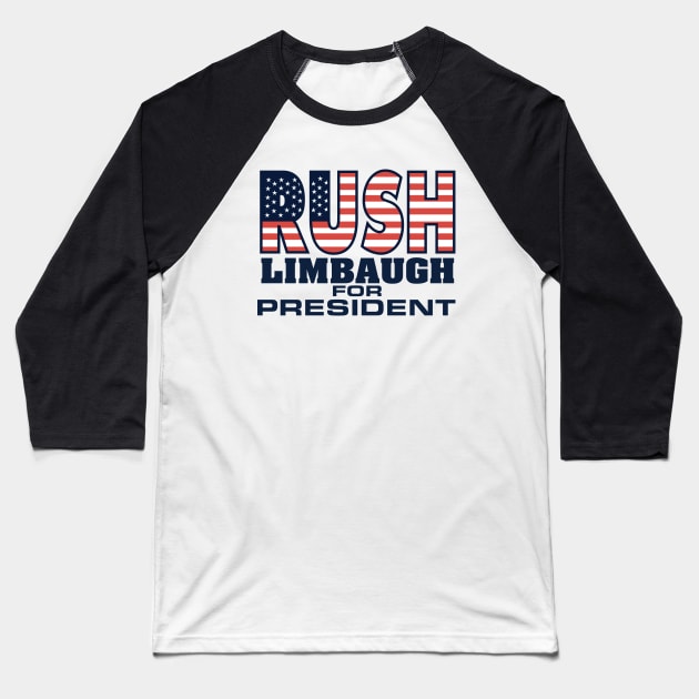 90s Vintage Rush Limbaugh For President Baseball T-Shirt by CelestialCharmCrafts